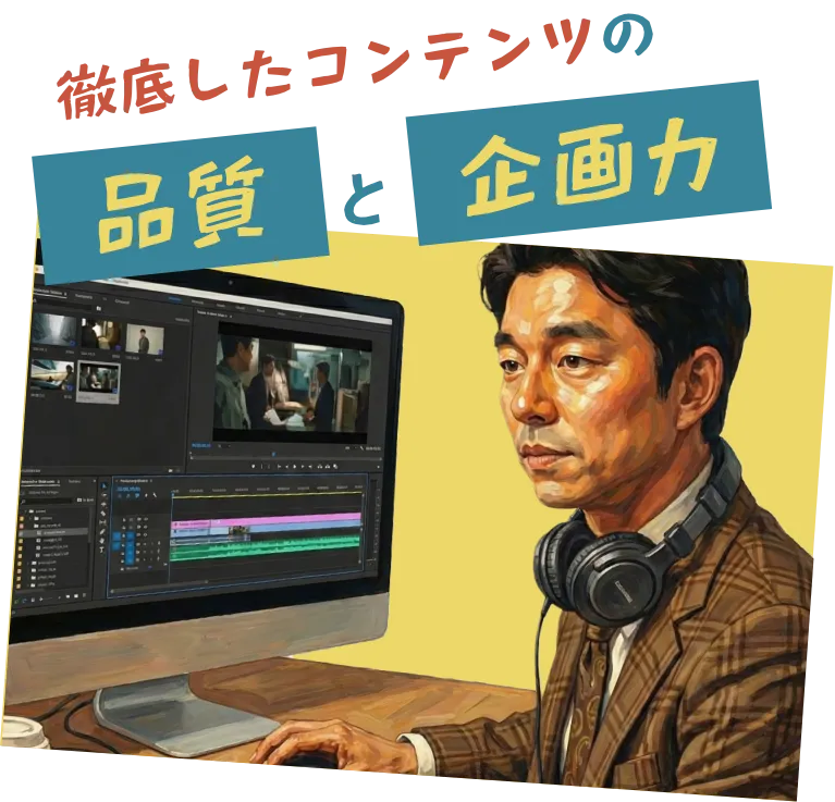 徹底したコンテンツの品質と企画力